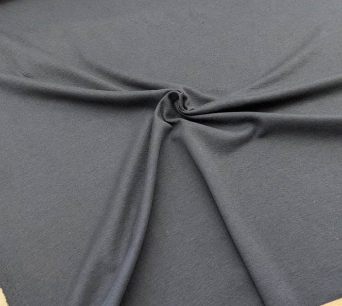 Supima Cotton Interlock Fabric Black | Pima Cotton Fabric By The Yard | Made in USA [FBI]
