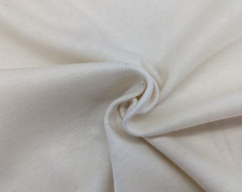 Organic Cotton Baby Rib 1x1 Fabric Natural Undyed, 1 Yard | Made in USA [2435]