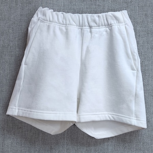 Organic Shorts 100% Cotton Fleece | Natural White | Gender Neutral | Made in USA