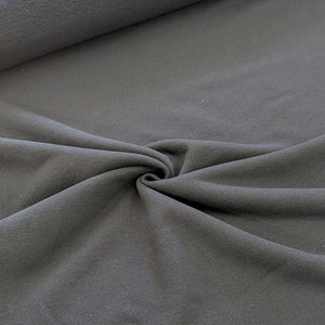 Heavyweight Fleece with Matching Rib - 100% Cotton Black/White/Heather Grey- Made in USA [5026]