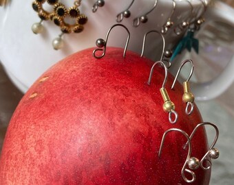 50 Fishhook Earwire, Three Styles French Hook , Plated silver, silver Gold, Dark Antique, 25 Pairs