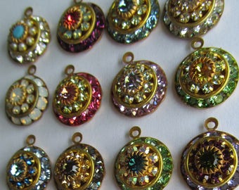 ALL COLORS ADDED! 2 Swarovski Color Chart Three Layer Crystal Drop