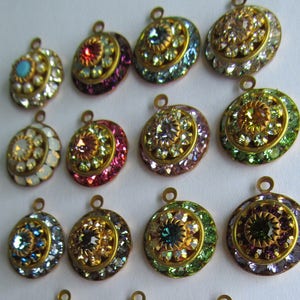2 Swarovski-kleurenkaart drielaagse kristallen druppel