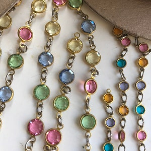 Vintage Swarovski Kristall Gliederkette mit Kanaleinstellungen, 2 Größen, 45 cm