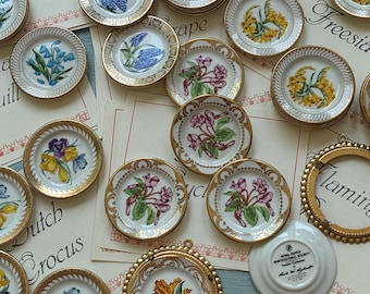 1 Vintage-Miniaturteller „Die Blume von Holland“, Franklin Porzellan, 1982