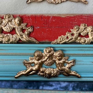 3 Vintage Victorian Cherub,  2 1/4 Inch, Larger (1 inch high) Or Smaller (3/4 inch high)