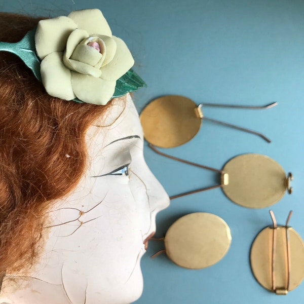 5 Vintage Hair Clips, Blank For DIY Hair Barrettes