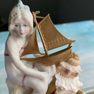 4 Vintage Detailed Brass Sailboat, 3 Dimensional