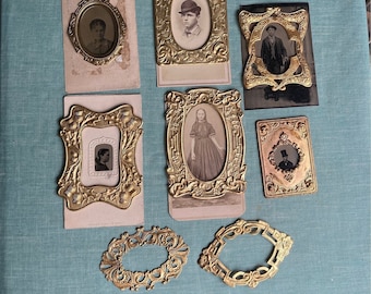 1 Vintage Messing Bilderrahmen in verschiedenen Größen und Formen
