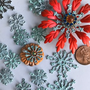 Flores de copo de nieve verde leche - Dos tamaños