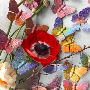 6 Life Size Painted Steel Butterflies.....Let The Butterfly Fly