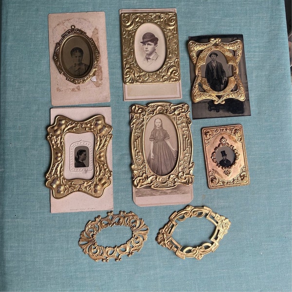 1 Vintage Brass  Frame Assorted Size And Shapes