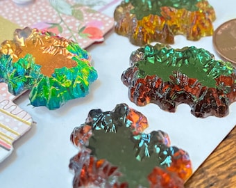 Seltener Vintage-Cabochon aus Kunstglas... Wahnsinnig schön! In Form einer Insel
