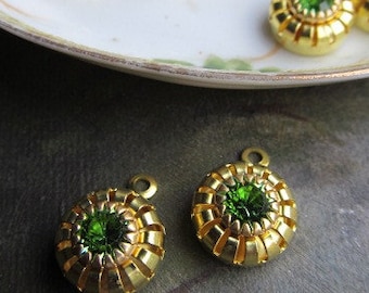 4 wunderschöne Swarovski-Ringe im Empire-Stil mit Peridot-Steinen und Ring