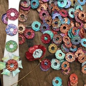 30 Flat Shabby Chic "Cherrios" Bead Caps