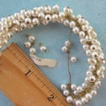 Small Vintage Japanese Glass Pearl Drops