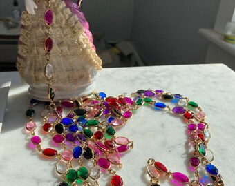 ルーサイト　希少　特大　ヴィンテージ　破格 ヴィンテージ ルーサイト フクシア、ネイビー、ピンク