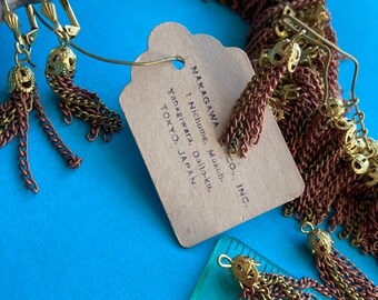 8 Vintage Japanese Two Tone Chain Tassels - Etsy