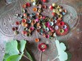 30 Itty Bitty Teeny Weenie Tiny Colored Metal Flowers