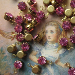 Vintage Swarovski Pink Crystal With Hoop image 2