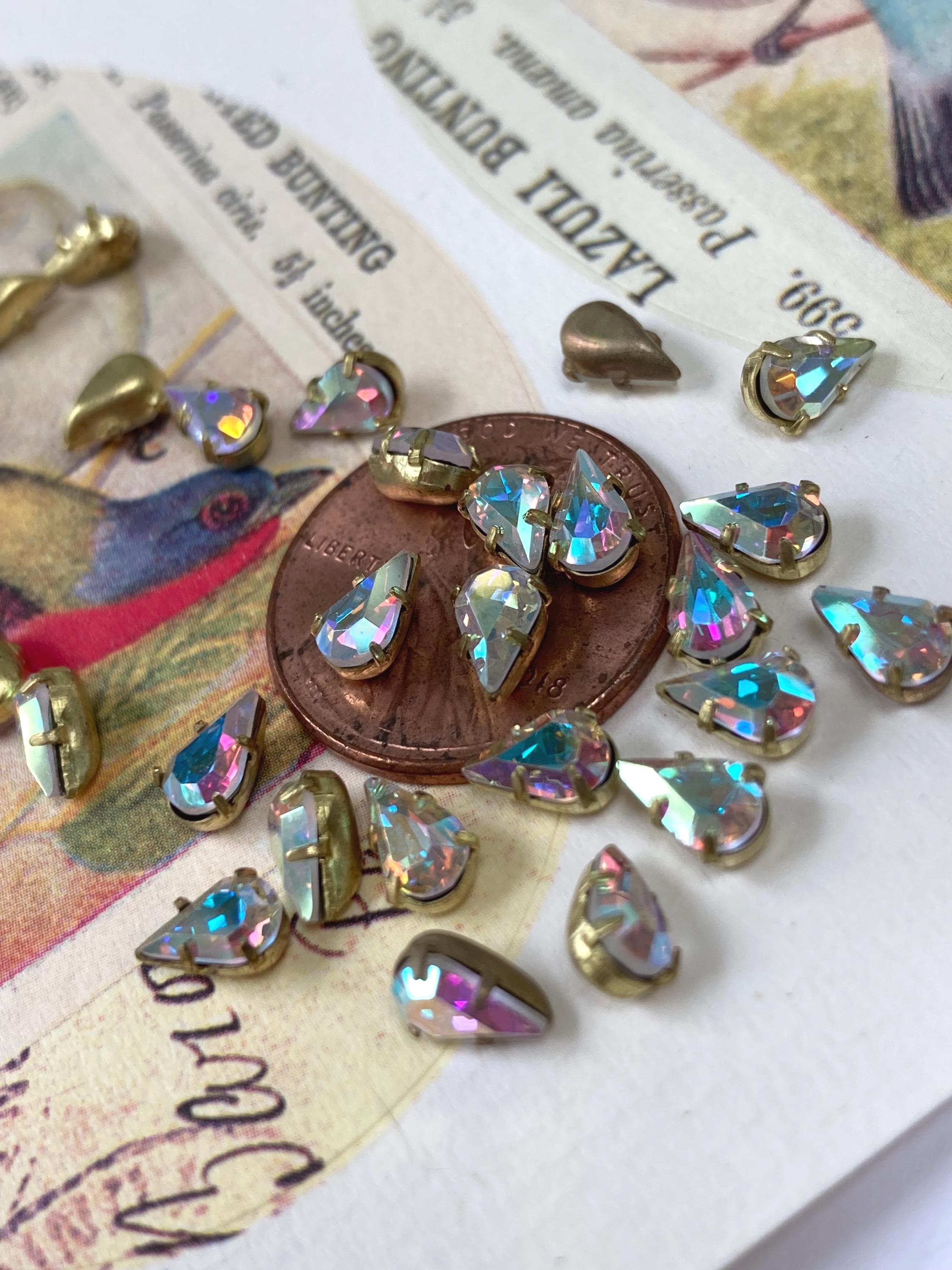 20 Vintage Swarovski Aurora Borealis Crystal 6x3mm Set Stones - Etsy