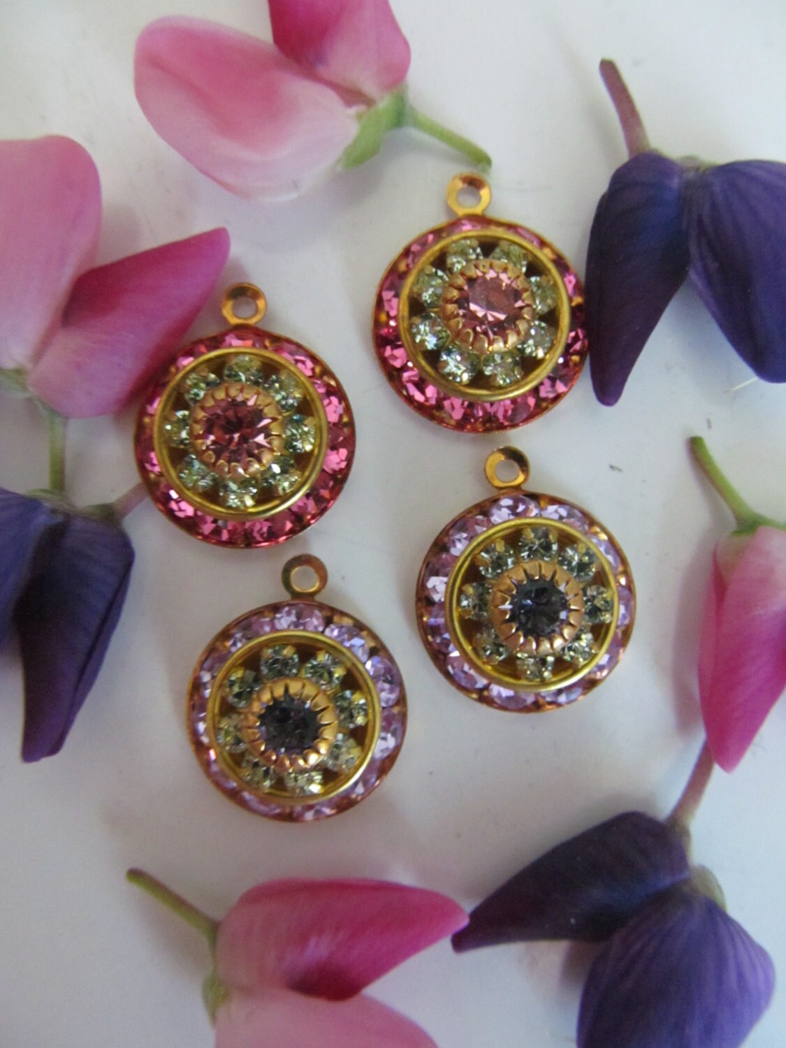 Vintage Swarovski  Three Layer  Crystal Drop