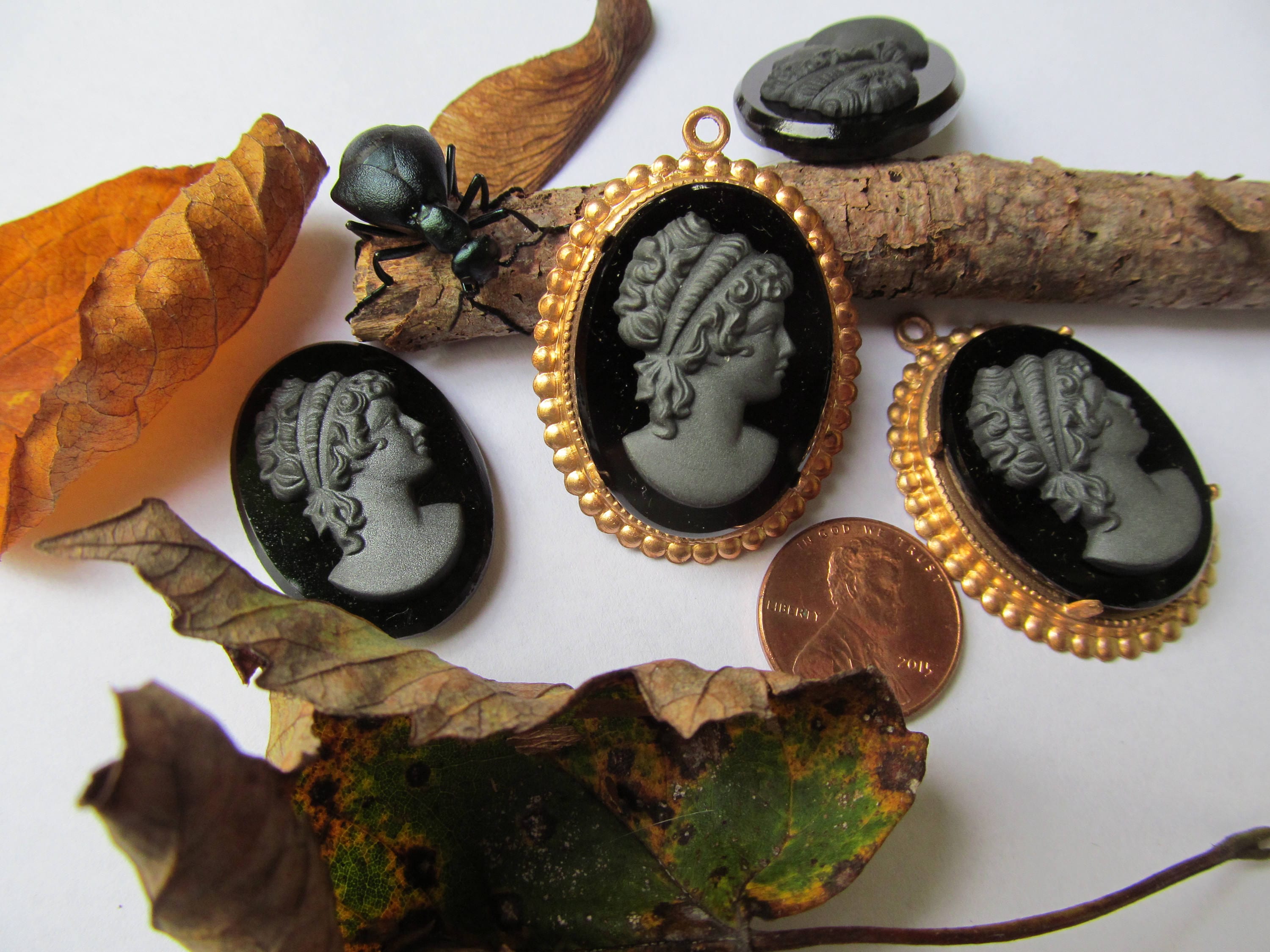 Antique victorian jet mourning jewelry - Etsy 日本