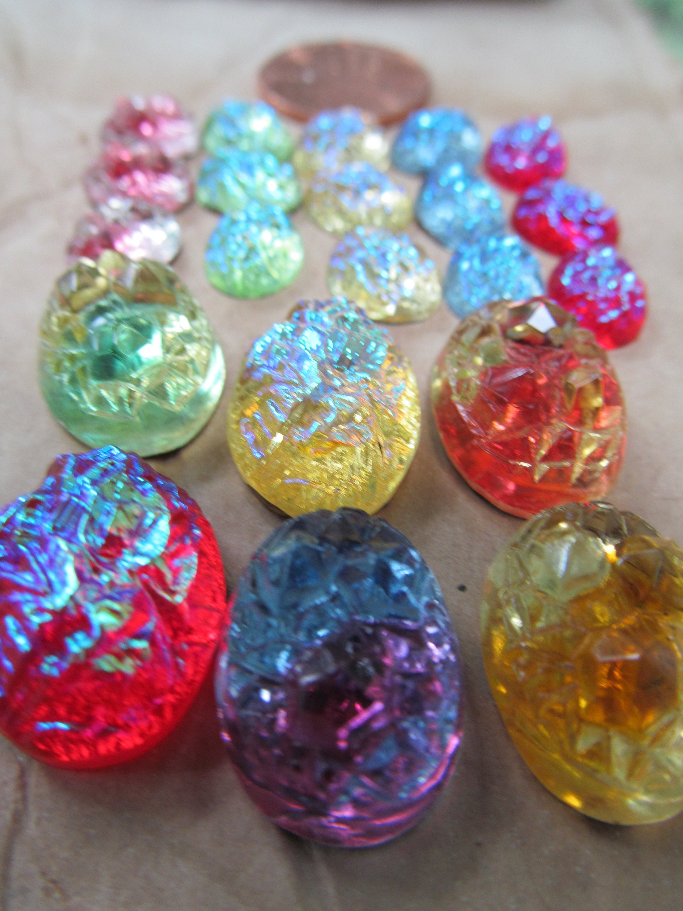 Vintage "Sticky Candy"  Glass Cabochon....Delicious!