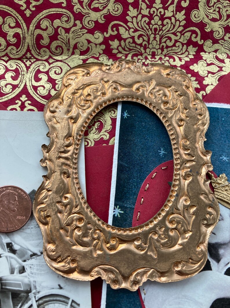 1 Vintage Brass Frame With Saloon Style Design, 4x3 Inches (75x100mm ...