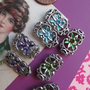 Rhinestone Star Flower Sliders In Silver Finding image 5