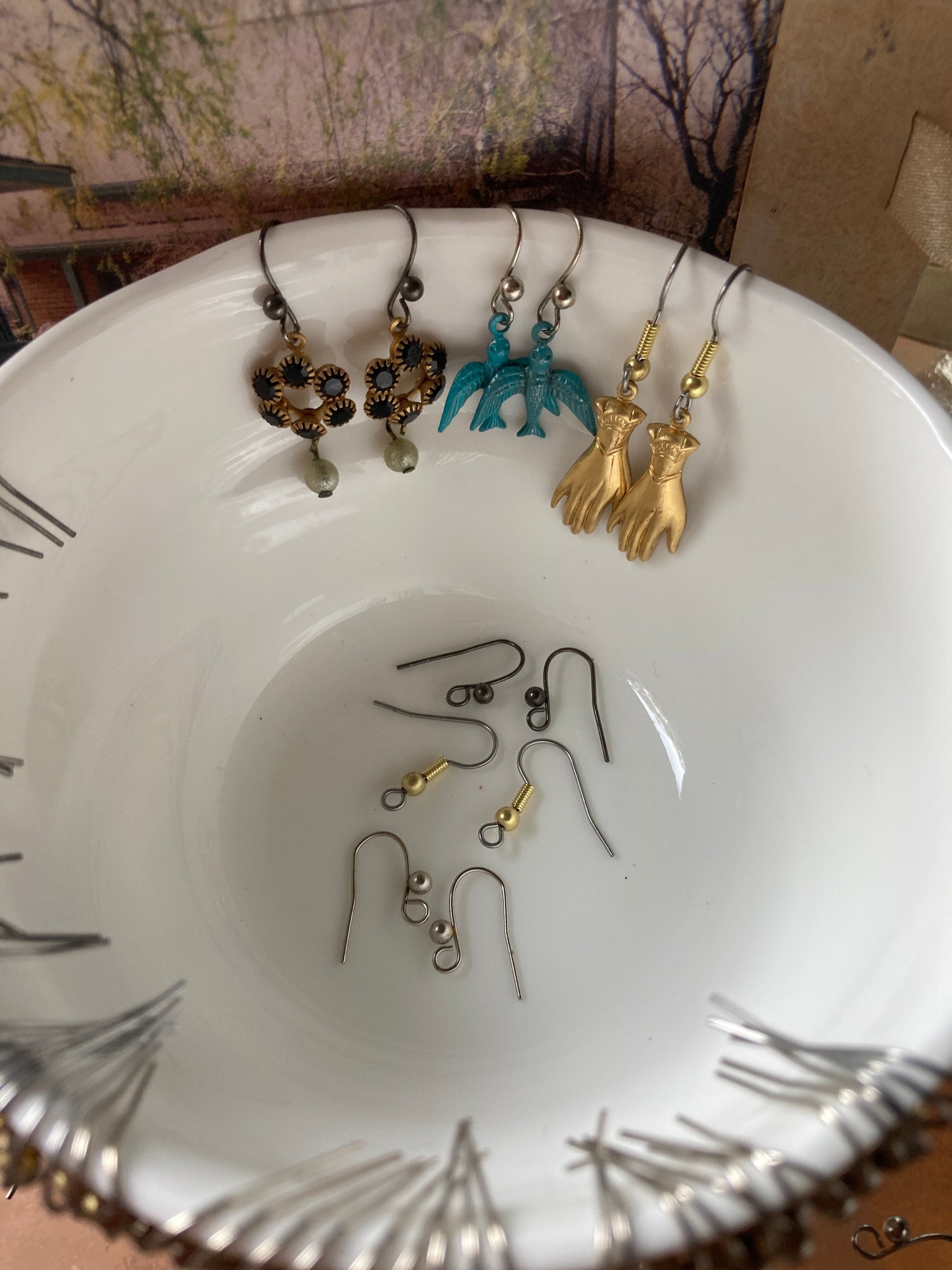 Orecchini Gufo In Acciaio Inox Smaltato - Foto 5