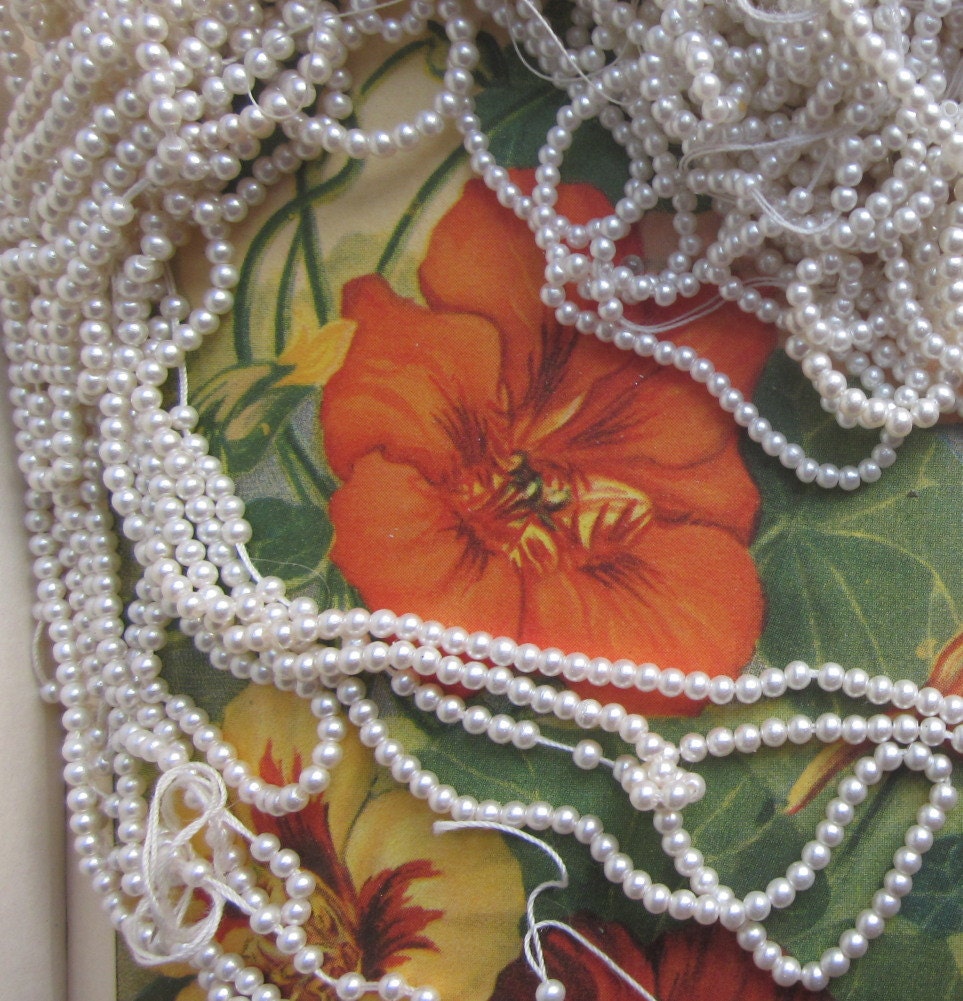 Japanese Vintage Tiny Pearl Glass Beads