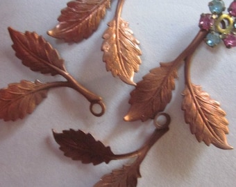 Left And Right  Brass  Leaf Branch  Stamping