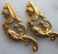 6 Mythical Winged Mermaid Brass Finding, Winged Griffin
