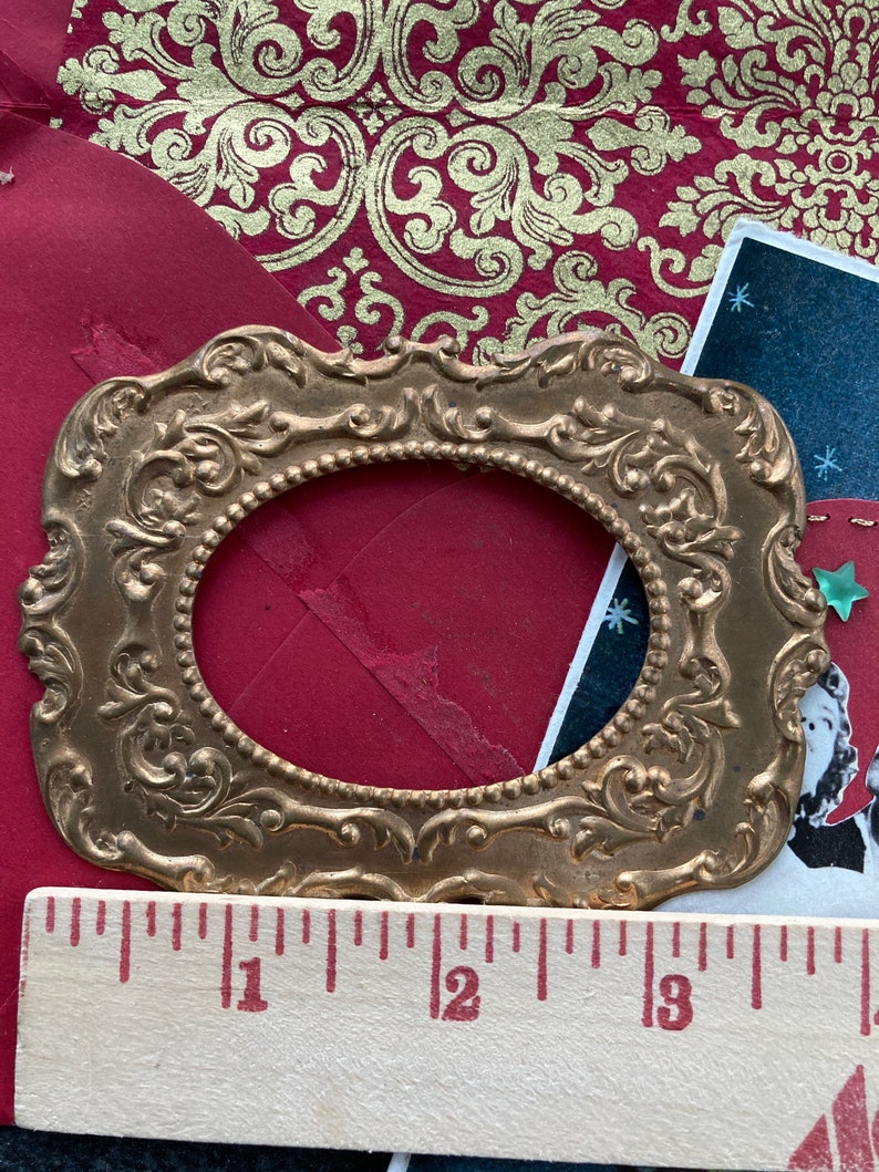 1 Vintage Brass Frame With Saloon Style Design, 4x3 Inches (75x100mm ...