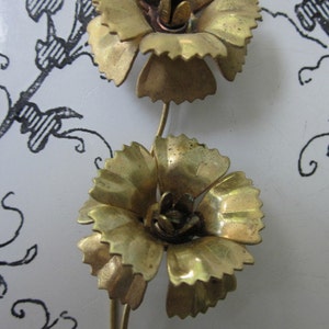 1 Antique Faberge  Style Metal Flowers