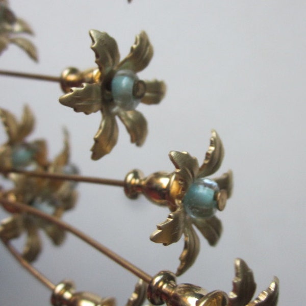 Six Brass Lil Darling Mini Flowers