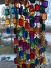 LARGE Size, Jewel Colored Chain, Stained Glass Colors 18 Inches 