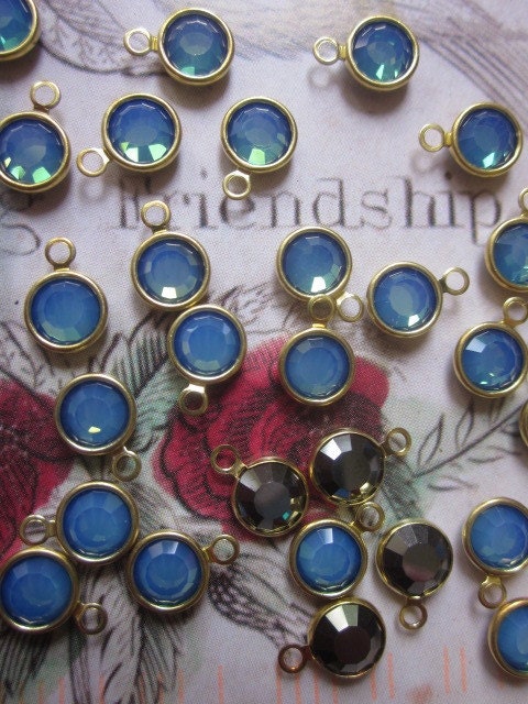 Vintage Swarovski Opal Sky Blue Drops