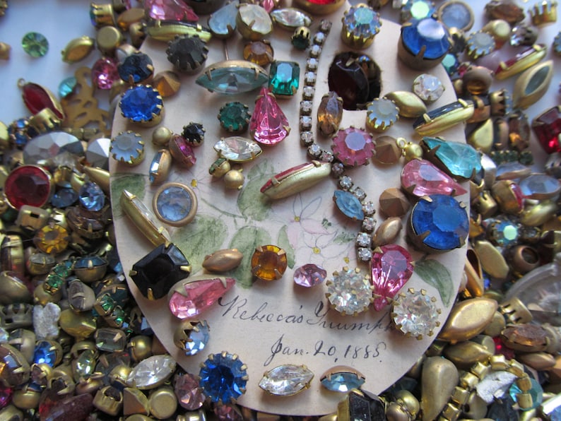 Mixed Bag....crystals Galore ..30 Small Set Stones Etsy UK