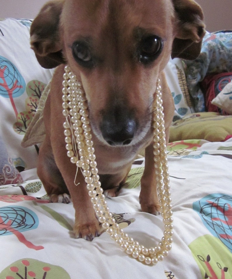 Beautiful Classic Old Fashion Glass Pearls...almost anyone could wear image 1