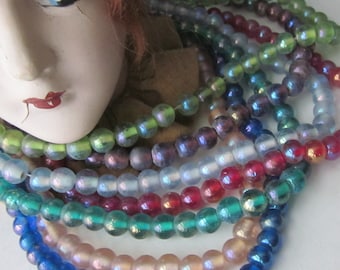 Iridescent  Vintage Glass Bead...Pick Your Color