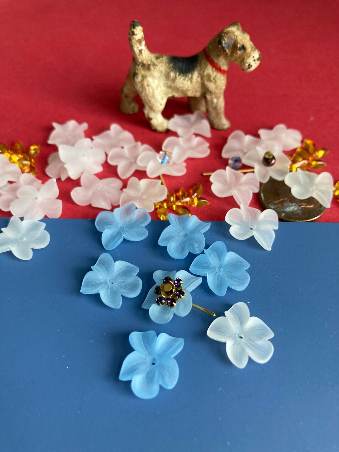 30 Vintage Violets in Blue or White Etsy