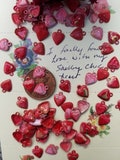 30 Tiny Red Shabby Chic Hearts