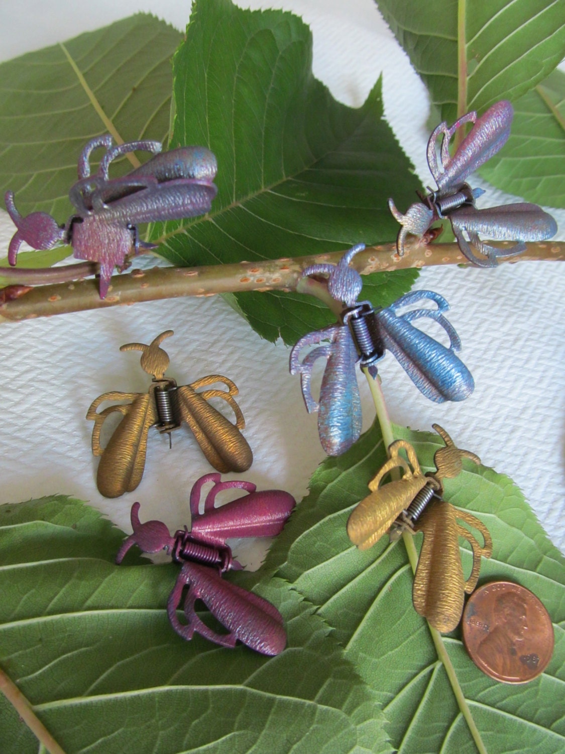 Vintage  Beautiful Bugs that Move Their Wings