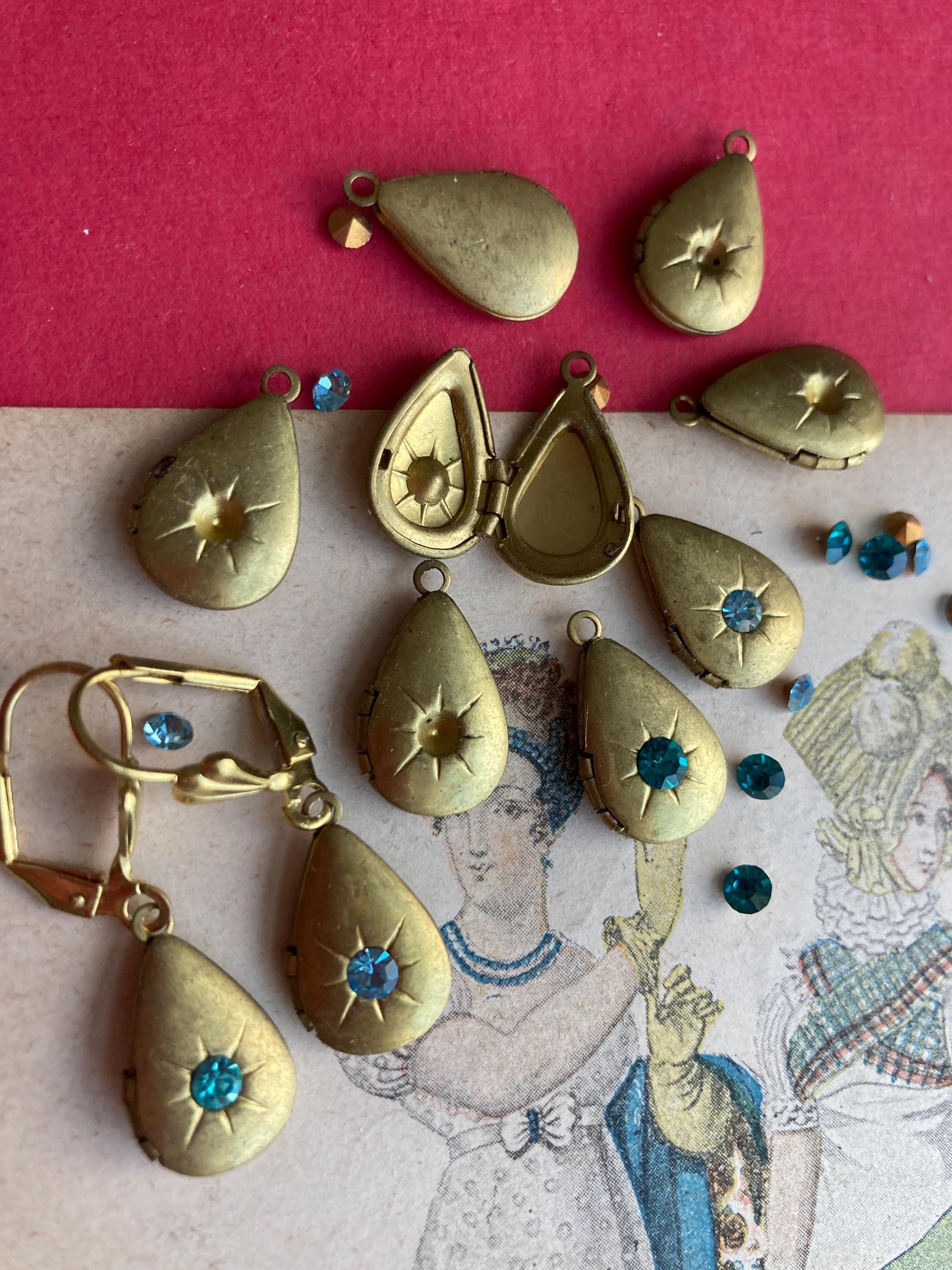 Vintage Gold Locket Sapphire - Etsy