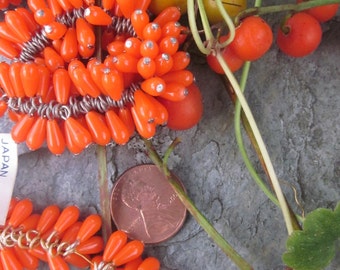35 Vintage Japanese Drop In A Sunny Bright Orange Color