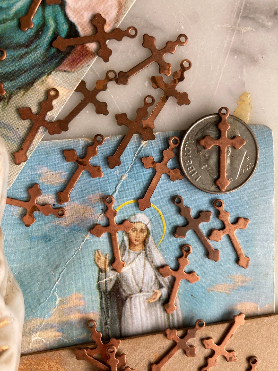 20 Vintage Small Crosses, - Etsy