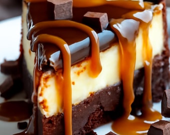 Caramel Brownie Cheesecake Recipe – Easy Baking PDF Download