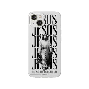 Jesus Phone Case, Christian Phonecase, John 14:6 Bible Verse Case, The Way The Truth The Life, Phone Cover for iPhone 13-17 & Samsung S26